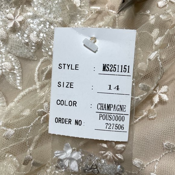 Melissa Sweet Wedding Gown NWT applique flowers 14 - Picture 4 of 16